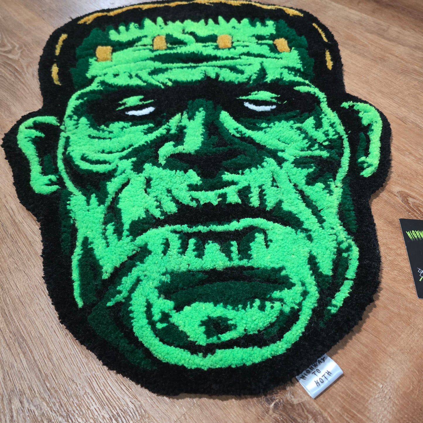 "Monster In Green" Hand Tufted Rug