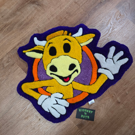 'Get Your Cow Tipper On' Hand Tufted Rug