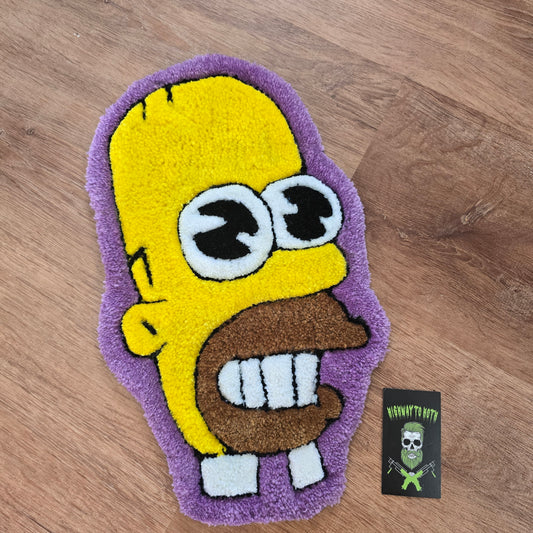 "Fish/Bulb" Hand Tufted Rug